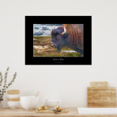 Wilde vlakten Buffalo Wildlife Art Poster (Keuken)