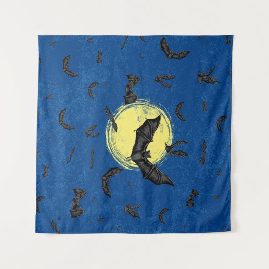 wilde-vleermuiszwerm wandkleed (Voorkant (horizontaal))