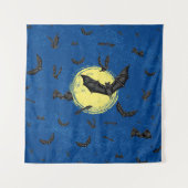 wilde-vleermuiszwerm wandkleed (Voorkant)