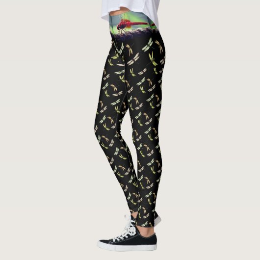 Wilde vliegen - libellen - Compressie-Leggings Leggings (Links)