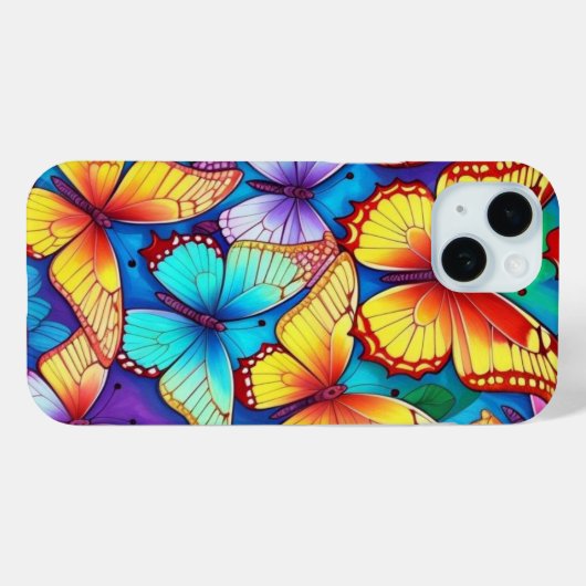 Wilde vliegende vlinders Case-Mate iPhone case (Achterkant (horizontaal))
