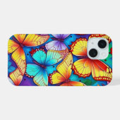 Wilde Vliegende Vlinders iPhone 15 Case (Achterkant horizontaal)
