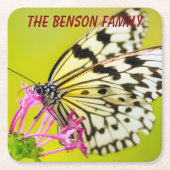 Wilde vlinder sluiten kartonnen onderzetters (Voorkant)