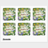 Wilde Vloerbeemdje Denk aan jou Vierkante Sticker (Vel)