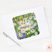 Wilde Vloerbeemdje Denk aan jou Vierkante Sticker (Envelop)