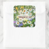 Wilde Vloerbeemdje Denk aan jou Vierkante Sticker (Tas)