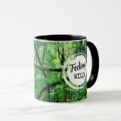 Wilde voelen met aangepaste tekst mok (Voorkant rechts)