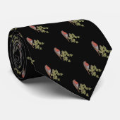 wilde vogel op ivoorblad robin voor kerstmis stropdas (Opgerold)