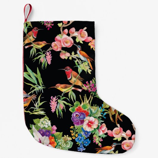 Wilde vogelbloemen: zwart kleine kerstsok (Voorkant)