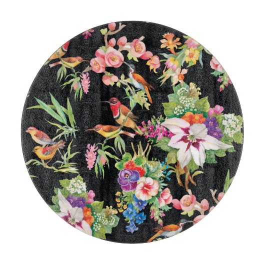 Wilde vogelbloemen: zwart snijplank (Voorkant)