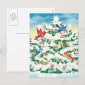 Wilde Vogels in Natuur met Door sterren verlicht Feestdagenkaart (Voorkant / Achterkant)