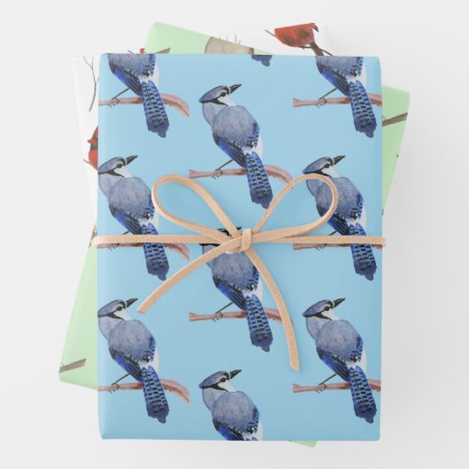 Wilde vogels inpakpapier vel (In situ)