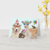 Wilde vogels kaart (Gele Bloem)