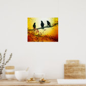 Wilde vogels poster (Keuken)