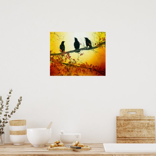 Wilde vogels poster (Keuken)