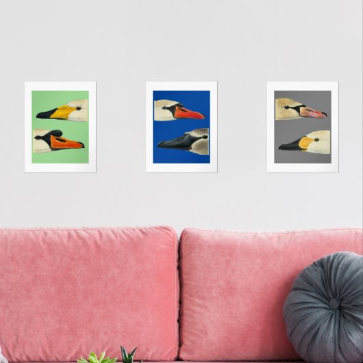 Wilde vogels Soorten zwanen Print Set (Woonkamer)