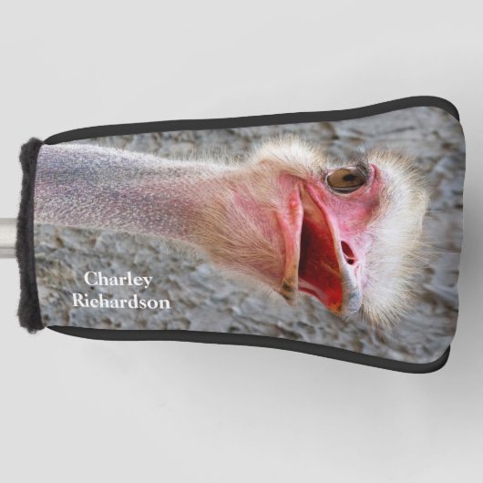 Wilde vogels van struisvogelsoorten die verpersoon golfheadcover (Voorkant)