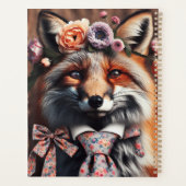 Wilde vos draagt een stropdas schattig planner (Achterkant)
