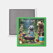 Wilde vrienden BBQ Co. Magneet (Voorkant / Achterkant)