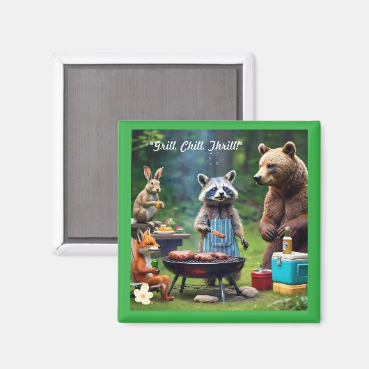 Wilde vrienden BBQ Co. Magneet (Voorkant / Achterkant)