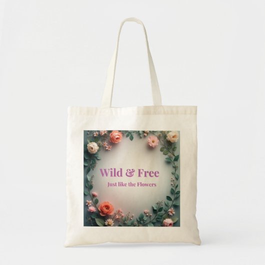 Wilde & Vrije Bloem Lijn Kunst | Boho Minimaal De Tote Bag (Voorkant)