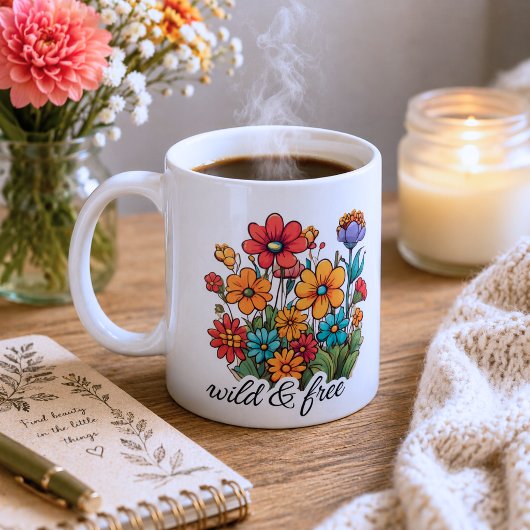 Wilde & Vrije Boho Wilde Bloemen Koffiemok
