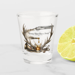 Wilde, vrije jacht jachtgeweer & kogel naar bourbo shot glas