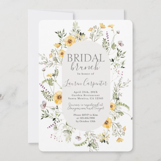 Wilde Vrijgezellenfeest Brunch Uitnodiging (Voorkant)