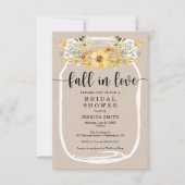 Wilde Vrijgezellenfeest Mason Jar Yellow Kaart (Voorkant)