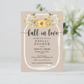 Wilde Vrijgezellenfeest Mason Jar Yellow Kaart (Staand voorkant)