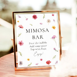 Wilde Vrijgezellenfeest Mimosa Bar Poster