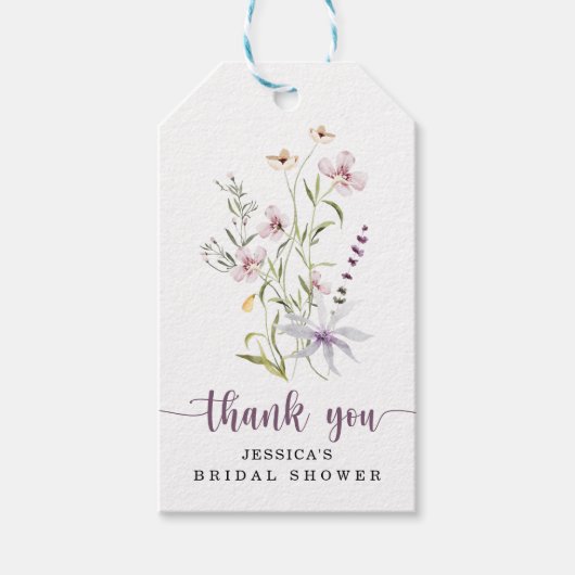 Wilde Vrijgezellenfeest Rustic Floral Hartelijk da Cadeaulabel (Voorkant)