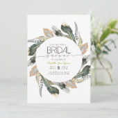 Wilde Vrijgezellenfeesten | Feather Waterverf Circ Kaart (Staand voorkant)