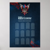 Wilde vrijheid, Amerikaanse schedel met honkbalknu Poster (Voorkant)