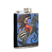 Wilde vrouw rijdt de Zebra erlenmeyer Heupfles (Rechts)