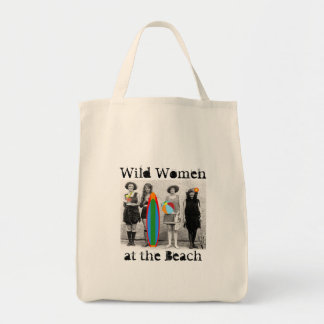 Wilde vrouwen in het tas van de Beach-kruideniersw