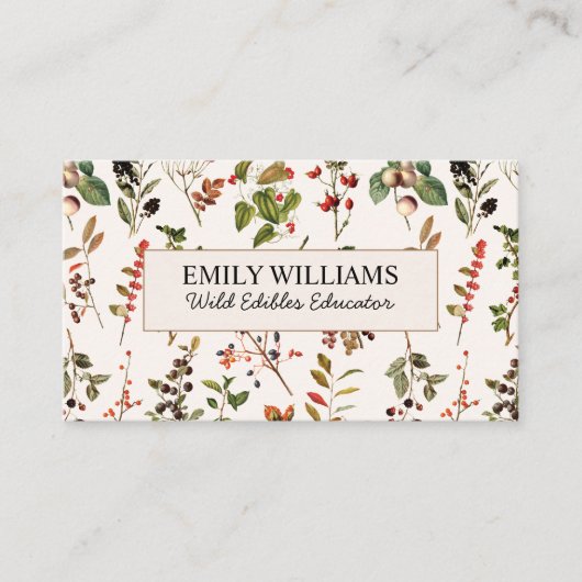  Wilde Vruchten en Bessen Botanisch Woud Visitekaartje (Voorkant)