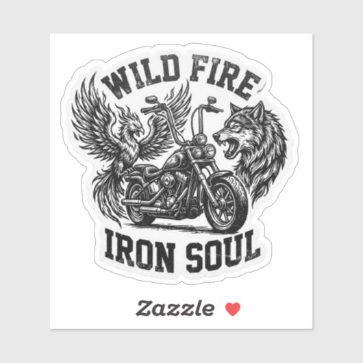 Wilde Vuur IJzer Ziel Wolf Phoenix Decal Sticker (Vel)