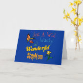 Wilde Wacky Prachtige Stepmom Kaart (Gele Bloem)