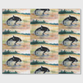 Wilde-walvismatte ompakken papier, 30 x 6 ft cadeaupapier (Vlak)