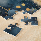 Wilde wasbeer geschilderd legpuzzel (Zijkant)