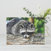 Wilde Wasbeer Logboek Zoogdier Foto Verjaardag Kaart (Staand voorkant)