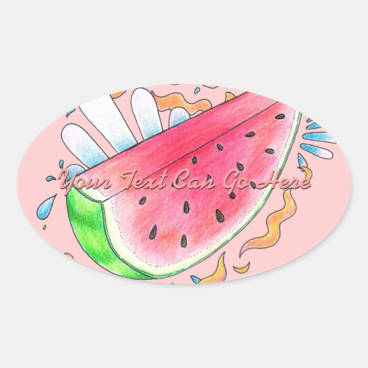 Wilde watermeloen Stickers (Voorkant)