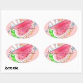 Wilde watermeloen Stickers (Vel)