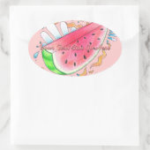 Wilde watermeloen Stickers (Tas)