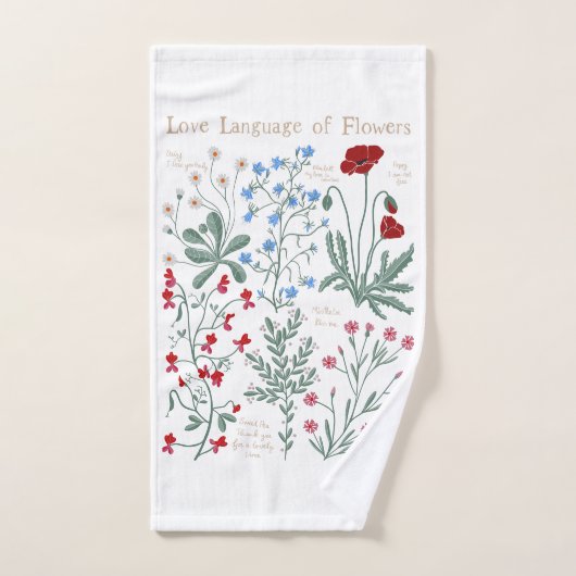 Wilde waterverf boho  bloempatroon bad handdoek (Handdoek)