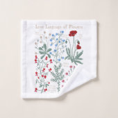 Wilde waterverf boho  bloempatroon bad handdoek (Wasdoekje)