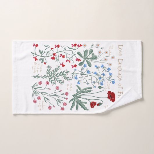 Wilde waterverf boho  bloempatroon bad handdoek (Handdoek)