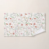 Wilde waterverf boho  bloempatroon bad handdoek (Handdoek)