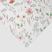 Wilde waterverf boho  bloempatroon tissuepapier (Detail)